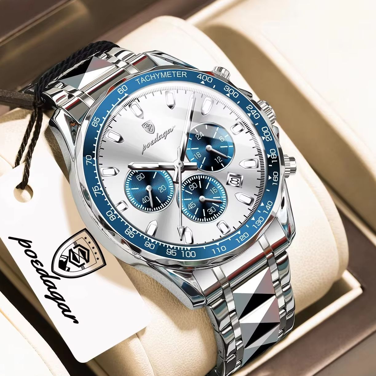 Luxury Watch White - Jam Tangan Pria POEDAGAR Top Business