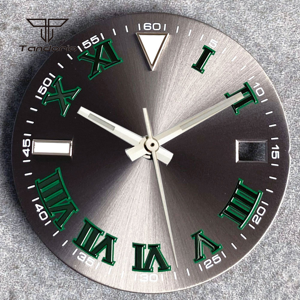 Luxury Watch With Green Dial - 29Mm Jam Tangan Sunburst Abu-abu Dial