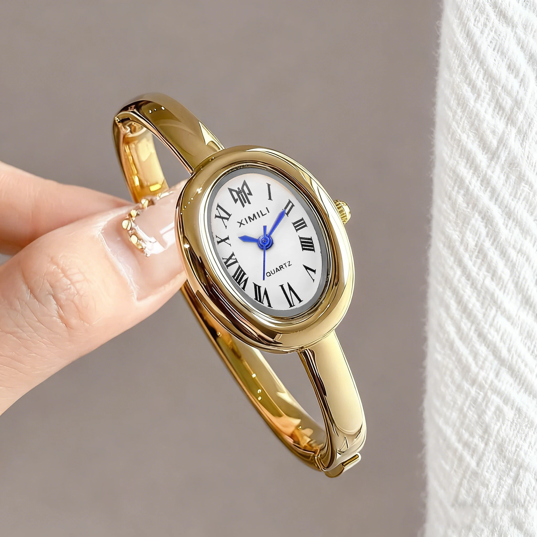 Luxury Watch White - 2026XIMILI Jam Tangan Oval Vintage untuk