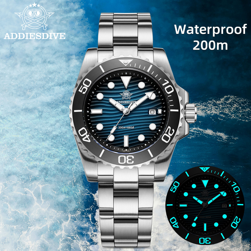 Luxury Watch With Green Dial - ADDIESDIVE Jam Tangan Kuarsa Pria 2115