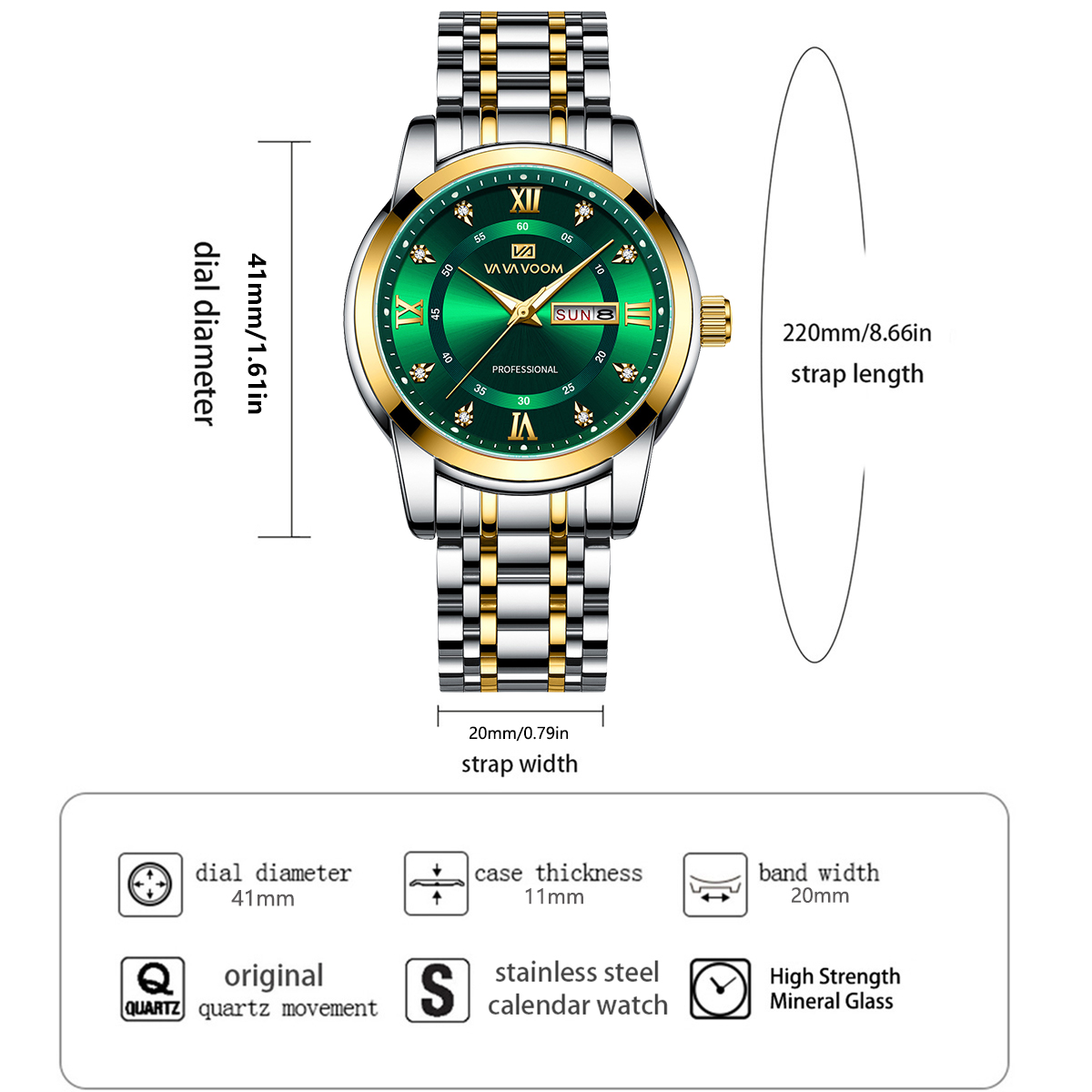 Jam Tangan Mewah Berhias Berli - Luxury Watch With Green Dial ulasan dan harga