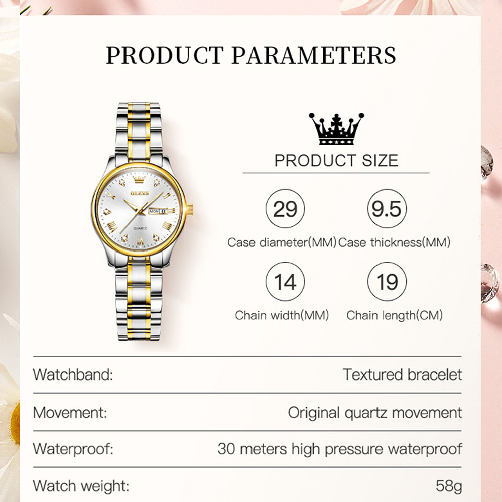 OLEVS jam tangan wanita merek  - Luxury Watch Brand For Women ulasan dan harga