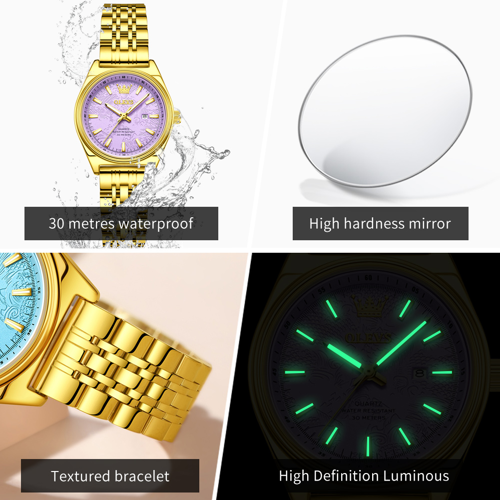OLEVS Jam Tangan Emas Mewah Be - Luxury Watch Brand For Women ulasan dan harga