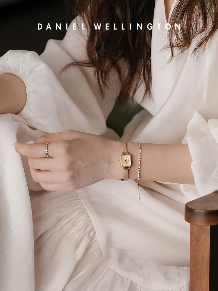 Daniel Wellington Quadro Mini  - Luxury Watch White ulasan dan harga