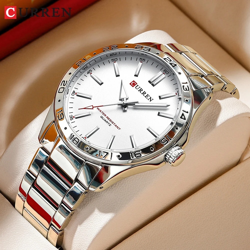 CURREN 8452 Jam Tangan Pria Bi - Luxury Watch White ulasan dan harga
