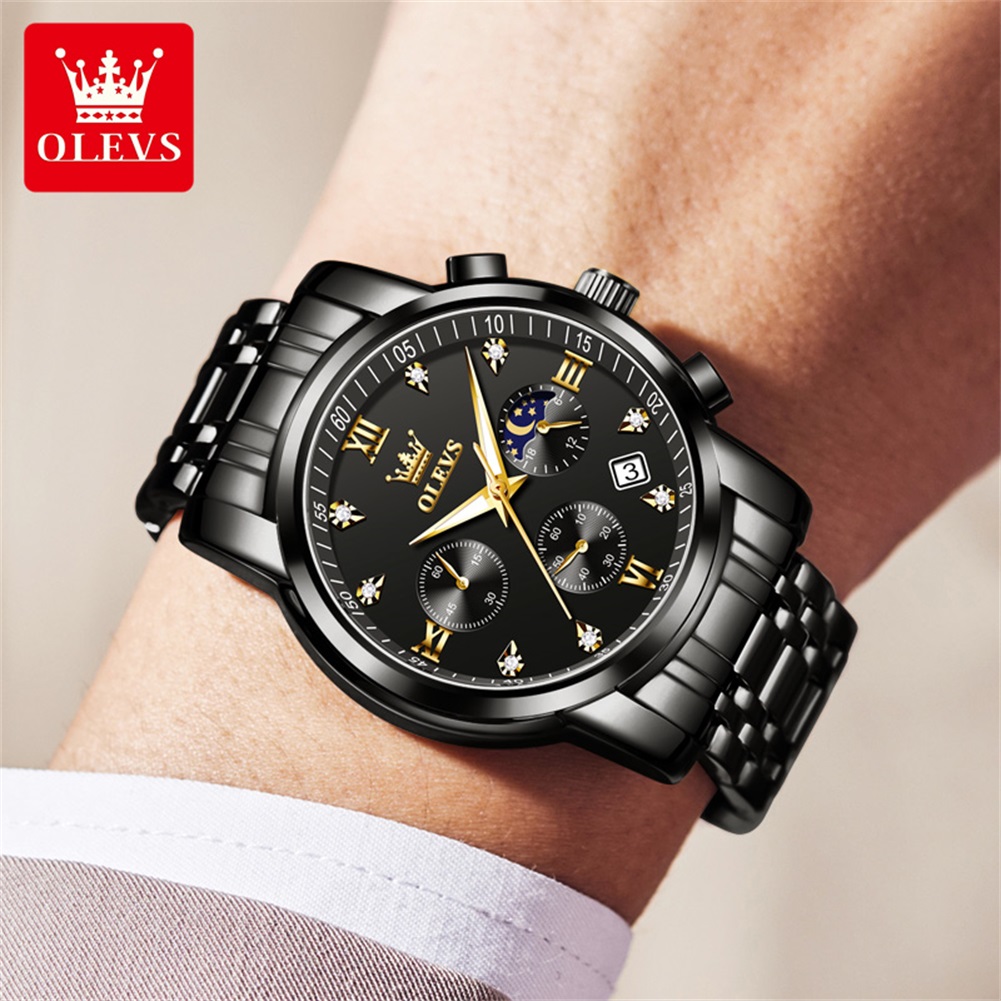 OLEVS Jam Tangan Pria Populer  - Luxury Watch Design ulasan dan harga