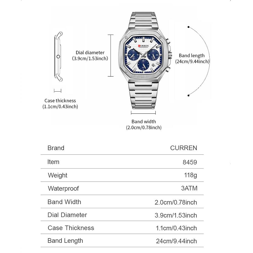 CURREN Jam Tangan Chrono Perse - Luxury Watch Design ulasan dan harga