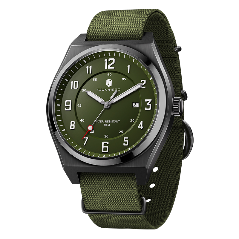 SAPPHERO Jam Tangan Kuarsa Ola - Luxury Watch With Green Dial ulasan dan harga