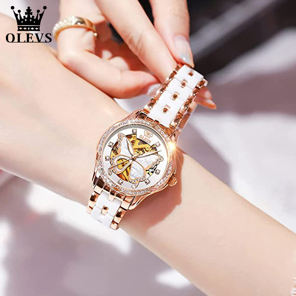 OLEVS Jam Tangan Wanita Otomat - Luxury Watch White ulasan dan harga
